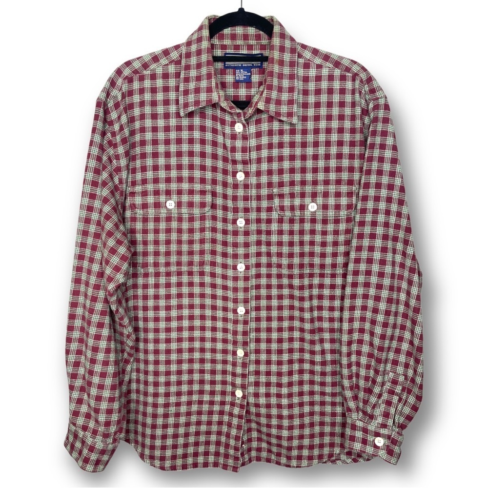 Vintage Newton Trading Co XL Red Green Plaid Heavyweight Plaid Flannel Shacket